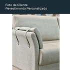 Poltrona Decorativa 94cm Loud Pu Caramelo | Linho Bege - Sall